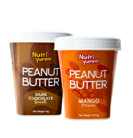 Dark Chocolate smooth 500g mango creamy 500g Peanut Butter
